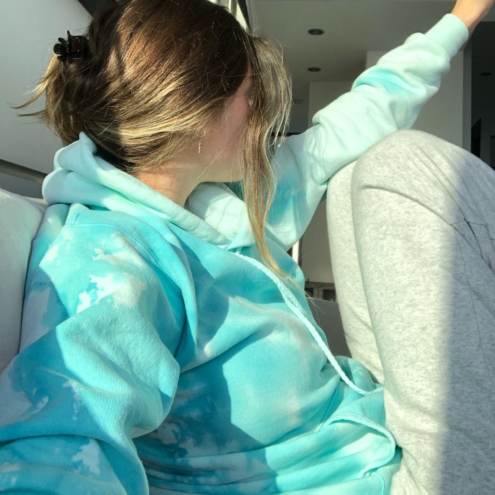 Blue tie dye hoodie